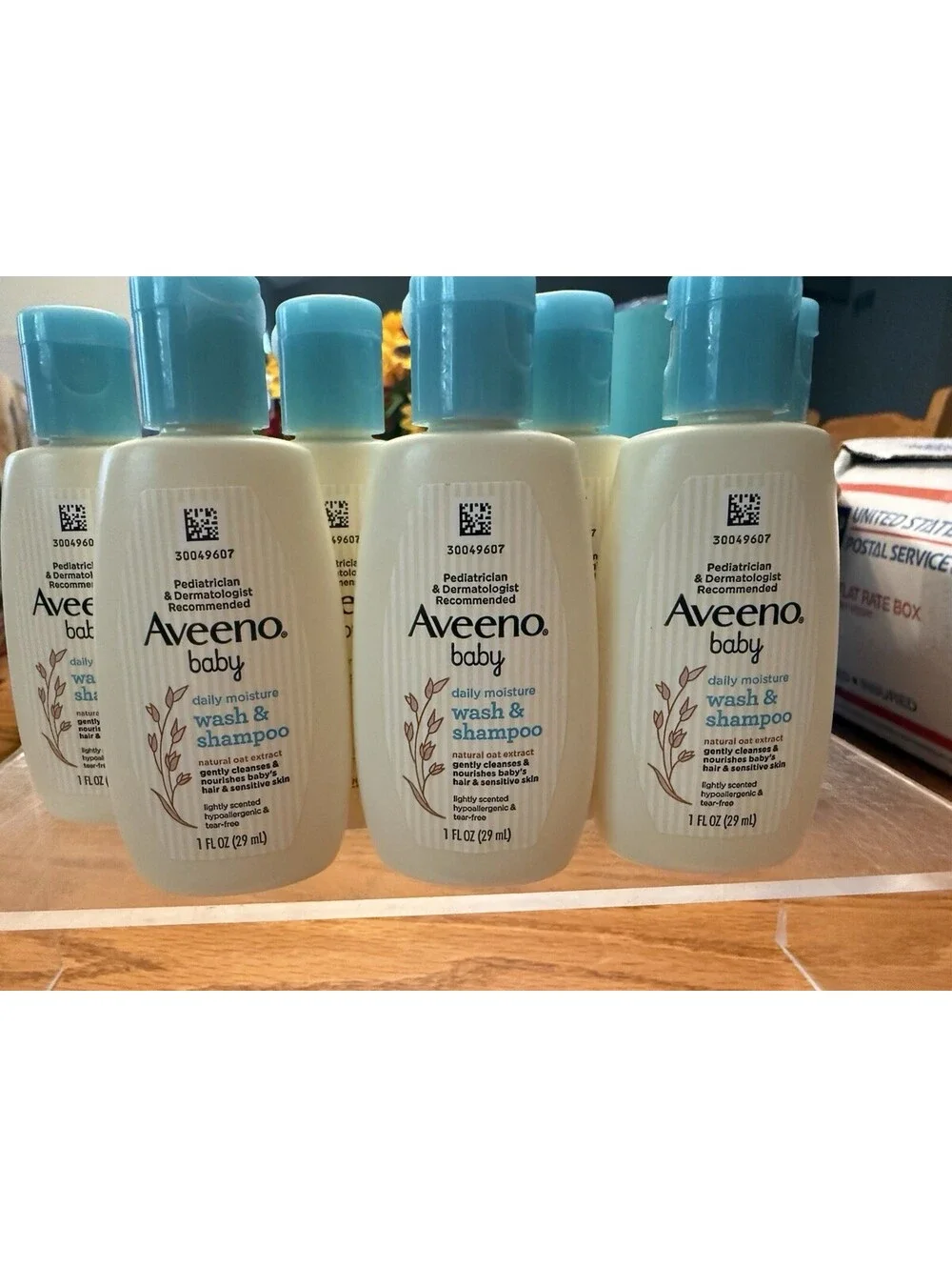 7 x 1 Ounces AVeeno Baby Daily Moisture Wash And Shampoo